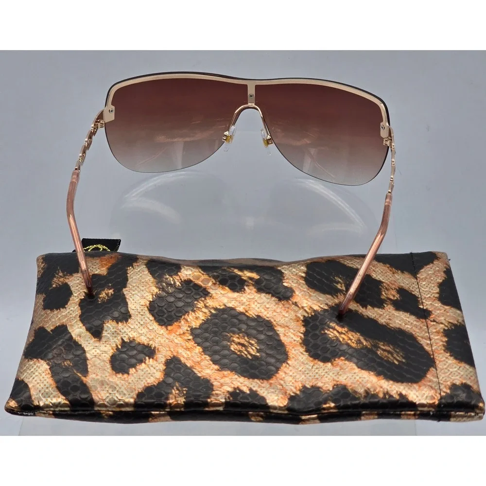 Sofia Vergara x Foster Grant Veronica Shield Sunglasses Womens OS Rose Gold -New